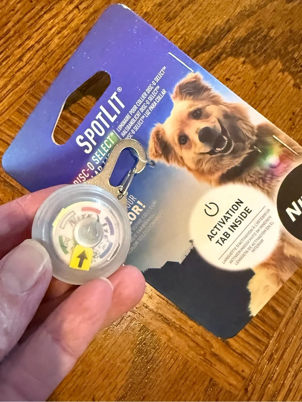 SpotLit Disc-O Select Collar Light — White